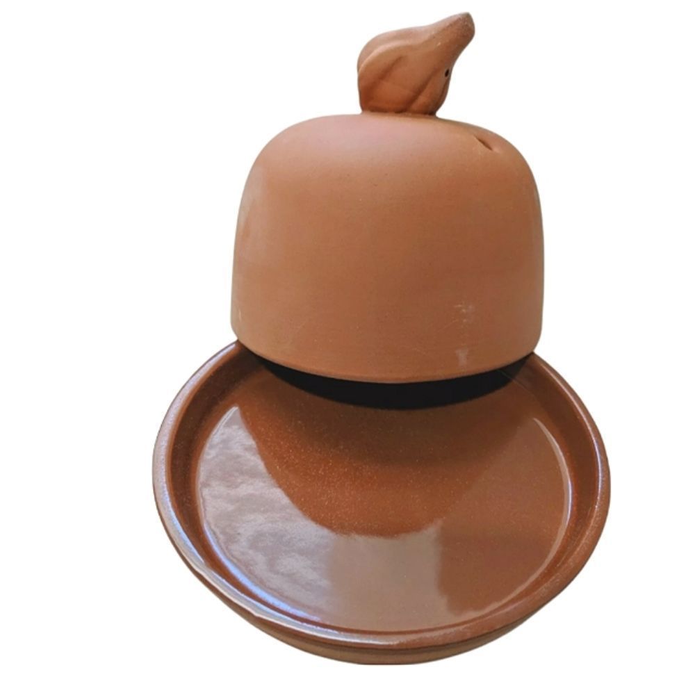 Unused Vintage 1992 Boston Warehouse Terra Cotta Clay Garlic Baker With Box